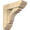Ekena Millwork Merced Slat Rough Sawn Bracket w/ Offset Brace, Douglas Fir, 6"W x 18"D x 18"H BKT0604X18X18MRC06RDF - alternate 1